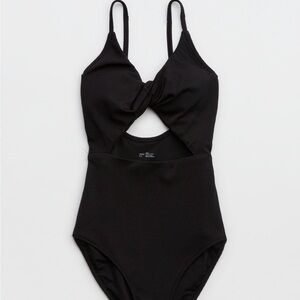 Aerie Black Cutout Swimsuit